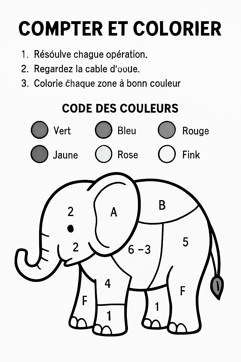 Coloriage éducatif - Apprentissage des chiffres - Activités pour enfants