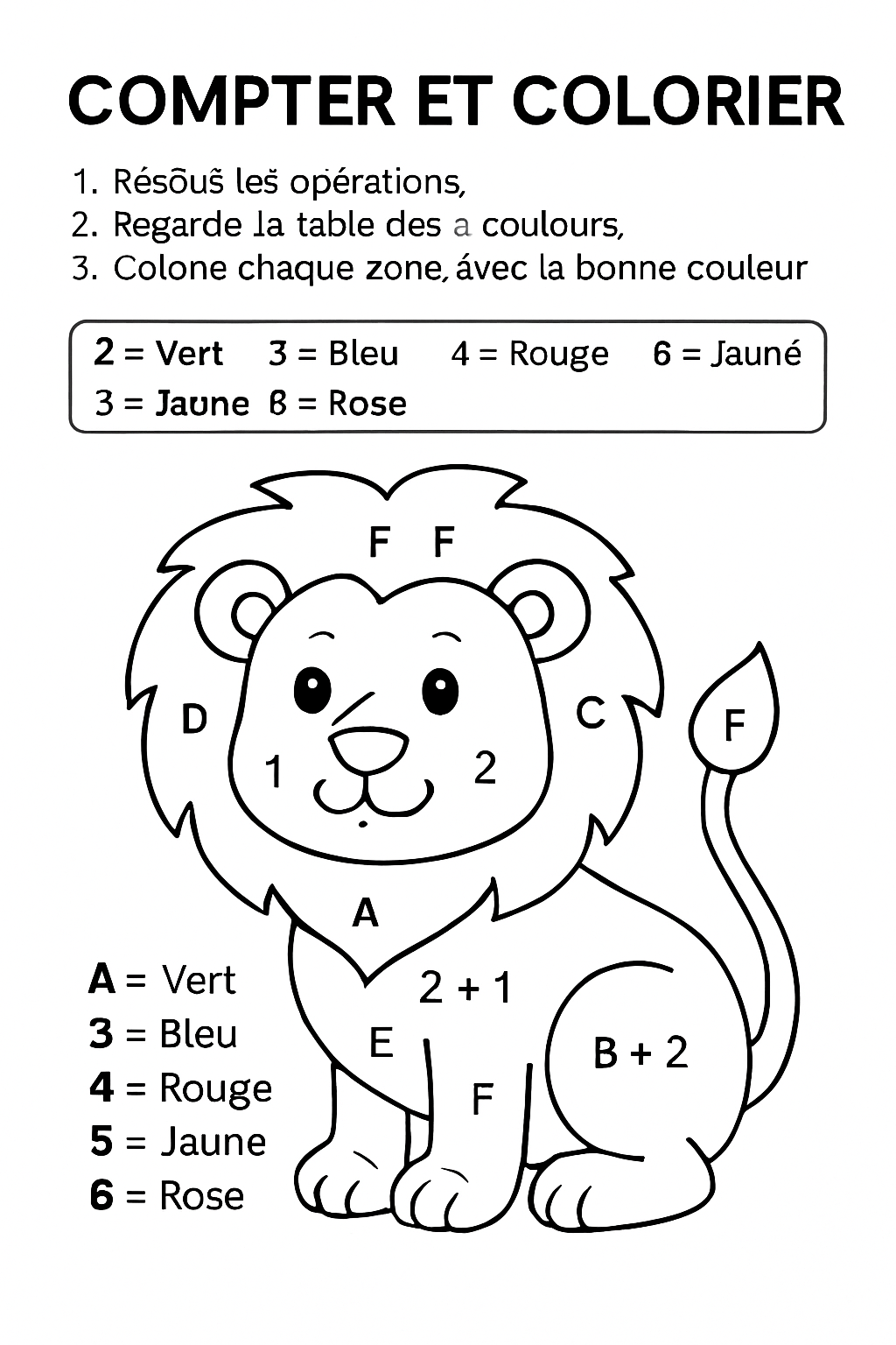 Coloriage éducatif -  Apprentissage des chiffres -  Activités pour enfants